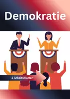 Vorschau - Arbeitsblätter - Materialpaket Demokratie 👩🏫 Parteien, Wahlen und politische Mitbestimmung - Deckblatt