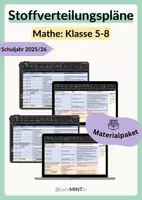 Vorschau - Lehrpläne/Lehrermaterial - Stoffverteilungspläne MATHE Klasse 5-8 - Deckblatt