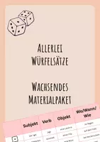 Vorschau - Arbeitsblätter - Wachsendes Materialpaket - Würfelsätze - Deckblatt