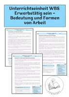 Vorschau - Arbeitsblätter - Materialpaket - WBS Berufswahl und Erwerbstätigkeit -💡 SOFORT einsetzbar! - Deckblatt