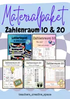 Vorschau - Arbeitsblätter - Materialpaket Plusrechnen - Zahlenraum 10 & 20 - Deckblatt