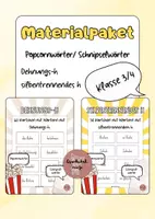 Vorschau - Arbeitsblätter - Materialpaket Popcornwörter silbentrennendes h, Dehnungs-h - Deckblatt