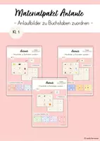 Vorschau - Spiele - Materialpaket Anlaute - Anlautbilder zu Buchstaben zuordnen (Deutsch Klasse 1) - Deckblatt