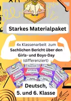 Vorschau - Fördermaterial/Inklusion - Sachlich berichten | Klassenarbeit (4x) - Deckblatt