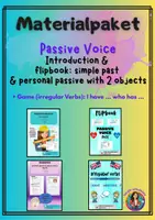 Vorschau - Stundenentwürfe - Materialpaket - passive Voice (3 Stunden + Game) - Deckblatt