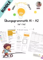 Vorschau - Arbeitsblätter - Mein Grammatik-Start - Übungsgrammatik A1-A2 (wachsendes Materialpaket) - Deckblatt