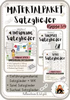 Vorschau - Arbeitsblätter - Materialpaket Satzglieder Einführung, Suchsel & Spiel - Deckblatt