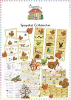 Vorschau - Unterrichtsreihen - Sparpaket Eichhörnchen – Reihentransparenz, Legematerial & Würfelspiel (Sachunterricht) - Deckblatt