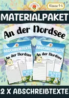 Vorschau - Arbeitsblätter - Materialpaket: Abschreibtexte - An der Nordsee (Klasse 1-4) - Deckblatt