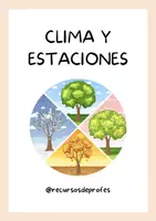 Vista previa - Hojas de trabajo - Proyecto: El clima y las 4 estaciones - Portada