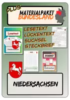 Vorschau - Arbeitsblätter - Materialpaket Plus - Niedersachsen | Lesetext - Steckbrief - Lückentext - Suchsel (inkl. Lösungen) - Deckblatt