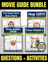 Vorschau - Spiele - Movie Guide BUNDLE: Peter Rabbit (2018), Peter Rabbit 2: The Runaway (2021), The Super Mario Bros. Movie (2023), and Hop (2011). - Deckblatt