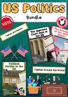 Vorschau - Arbeitsblätter - US Politics Materialpaket: Constitution, Government Branches, President, Elections, Political Parties - Deckblatt