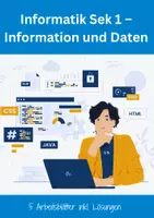 Vorschau - Arbeitsblätter - Materialpaket Informatik Sek 1 📊 Information und Daten - Deckblatt