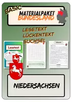 Vorschau - Arbeitsblätter - Materialpaket Basic - Niedersachsen | Lesetext - Lückentext - Suchsel (inkl. Lösungen) - Deckblatt