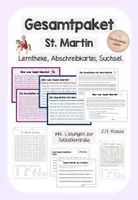 Vorschau - Unterrichtsreihen - Gesamtpaket St. Martin: Lerntheke, Abschreibkartei, Suchsel - Deckblatt