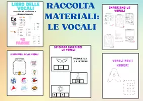 anteprima - Esercizi - Raccolta: Le vocali - Pagina di copertina
