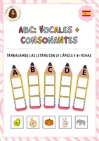 Vista previa - Refuerzo / NEE / Materiales de apoyo - ABC: vocales + consonantes - Portada