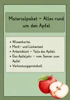 Vorschau - Arbeitsblätter - Materialpaket - der Apfel - Deckblatt