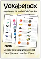 Vorschau - Arbeitsblätter - Materialpaket. 140 deutsche Vokabeln mit Bildern - Deckblatt