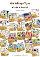 Aperçu - Apprentissages en autonomie - Kit thématique - Ecole et Rentrée - Page de couverture