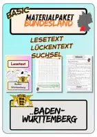 Vorschau - Arbeitsblätter - Materialpaket Basic - Baden-Württemberg | Lesetext - Lückentext - Suchsel (inkl. Lösungen) - Deckblatt