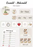 Vorschau - Arbeitsblätter - Materialpaket - Einzahl & Mehrzahl - Deckblatt
