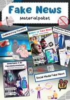 Vorschau - Arbeitsblätter - Fake News Materialpaket: Social Media, Sprache, Deep Fakes - Deckblatt