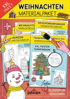 Vorschau - Arbeitsblätter - Weihnachten Basteln 🎅🎨 XXL Kreativpaket für den Unterricht | Malen, Schneiden & Gestalten - Deckblatt