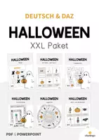 Vorschau - Arbeitsblätter - Halloween: XXL Materialpaket für DAZ / DAF / Deutsch - Deckblatt