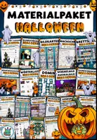 Vorschau - Arbeitsblätter - Materialpaket Halloween DaZ / Deutsch #huhuhalloween - Deckblatt
