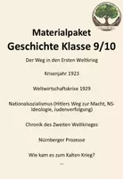 Vorschau - Stundenentwürfe - Materialpaket Geschichte Klasse 9/ 10 - Deckblatt