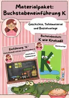 Vorschau - Mal- und Bastelvorlagen - Materialpaket: Buchstabeneinführung K - Deckblatt