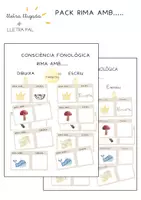 Vista previa - Juegos / Gamificación - PACK MATERIAL RIMA AMB.... LLETRA LLIGADA + LLETRA PAL - Portada