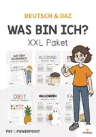 Vorschau - Arbeitsblätter - Was bin ich? XXL Materialpaket für den DaZ- / DaF- bzw. Deutschunterricht - Deckblatt