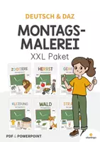 Vorschau - Spiele - Montagsmalerei: XXL Materialpaket für den DaZ- / DaF- bzw. Deutschunterricht - Deckblatt