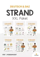 Vorschau - Arbeitsblätter - Strand: XXL Materialpaket für DAZ / DAF / Deutsch - Deckblatt