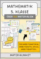 Vorschau - Stundenentwürfe - Wachsendes Materialpaket: 5. Klasse Mathematik - 161 Materialien - Deckblatt