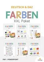 Vorschau - Arbeitsblätter - Farben: XXL Materialpaket für DAZ / DAF / Deutsch - Deckblatt