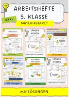 Vorschau - Stundenentwürfe - Mathe Materialpaket: 28 Arbeitshefte mit Lösungen (5. Klasse) - wachsend - Deckblatt