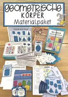 Vorschau - Aufgabenkarten - Geometrische Körper Materialpaket - Deckblatt