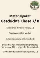 Vorschau - Stundenentwürfe - Materialpaket Geschichte Klasse 7/8 - Deckblatt