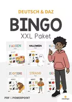 Vorschau - Spiele - Bingo: XXL Materialpaket für den DaZ- / DaF- bzw. Deutschunterricht - Deckblatt
