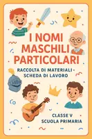 anteprima - Quiz - Raccolta di materiali: I nomi maschili particolari (schede di lavoro) - Pagina di copertina