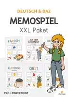 Vorschau - Spiele - Memospiel: XXL Materialpaket für den DaZ- / DaF- bzw. Deutschunterricht - Deckblatt