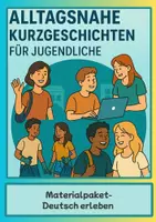 Vorschau - Arbeitsblätter - Materialpaket Kurzgeschichten Deutsch - Deckblatt