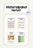 Vorschau - Arbeitsblätter - Materialpaket Herbst (Wimmelbild, Freiarbeit, Schleichdikat,ect) - Deckblatt