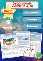 Vorschau - Spiele - Geographie/ Erdkunde - Klasse 9 & 10 - Jahrespaket (wachsendes Paket) - Deckblatt