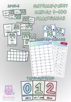 Vorschau - Arbeitsblätter - Materialpaket - Zahlen Französisch (Zahlenraum 1-100) - Deckblatt