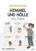 Vorschau - Spiele - Himmel und Hölle (Cootie Catcher): XXL Materialpaket für den DaZ- / DaF- bzw. Deutschunterricht - Deckblatt